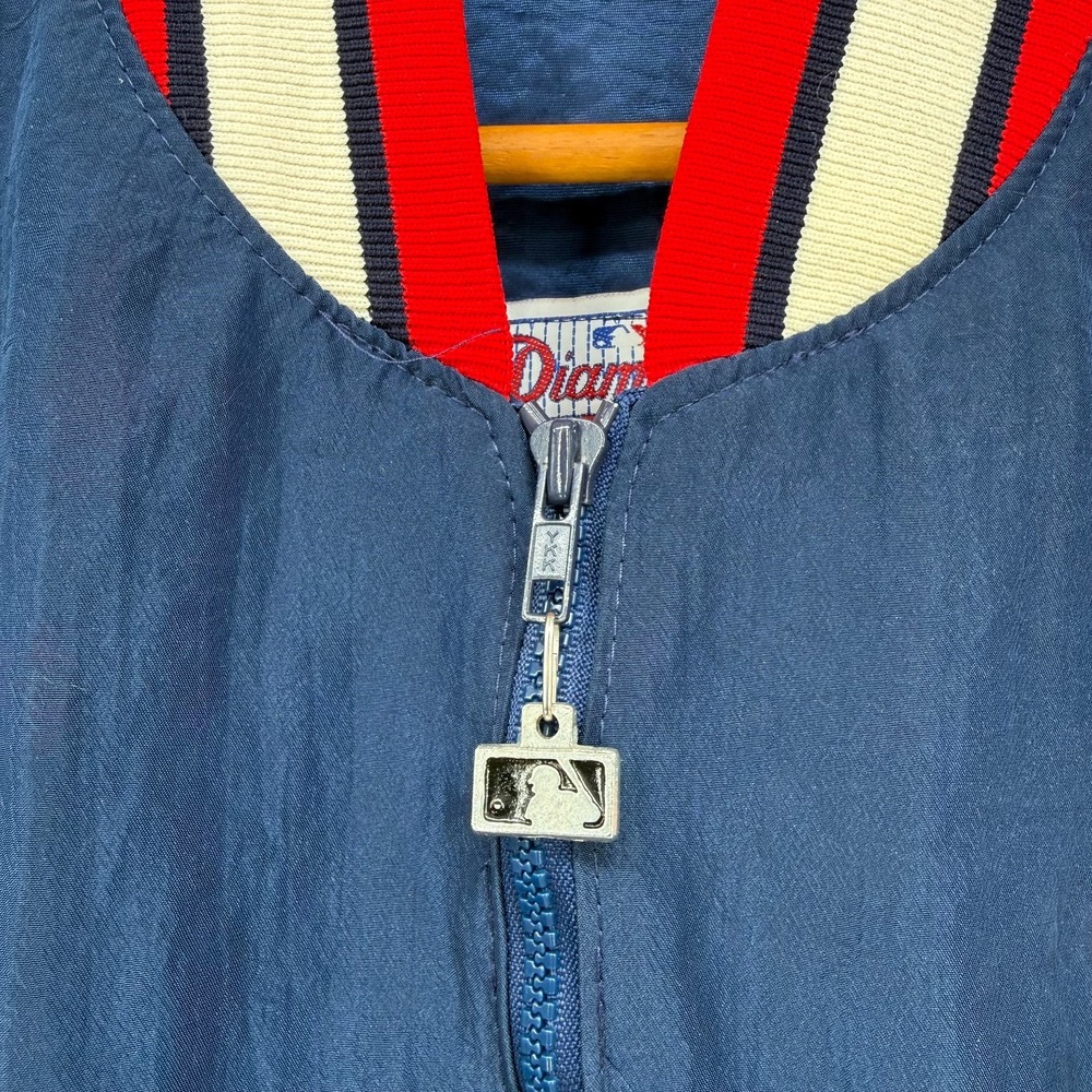 Vintage Starter Atlanta Braves Diamond Collection 1/2 Zip Jacket USA XL MLB - Picture 9 of 9